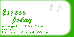 eszter jokay business card